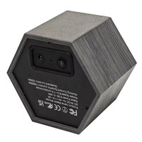 Remontoir de montre hexagonal moderne à fente unique avec mode de détection de lumière silencieux et intelligent, et coussin en mousse à mémoire de forme, boîtier gris grain de bois