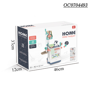 Maison en plastique <span class=keywords><strong>ménage</strong></span> faire semblant <span class=keywords><strong>de</strong></span> jouer chariot <span class=keywords><strong>de</strong></span> nettoyage ensemble <span class=keywords><strong>de</strong></span> jouets pour enfants - Product Image 6