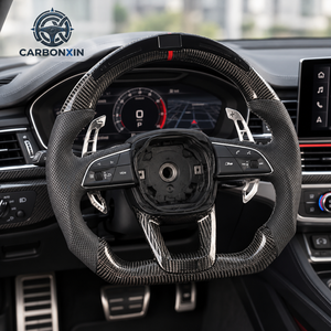 Volant de voiture en fibre de carbone forgée pour Audi C6 A6L A4 A4L B7 A3 8P Q7 TT S4 B7 S6 C6 Tts Mk2 A4 B7 S5 B8.5 Q3 S4 C7 Sq5 R8 - Product Image 3