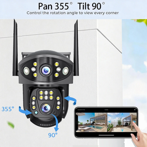 Caméra IP 4G 1080K 4MP à double objectif, étanche, détection humaine, surveillance vidéo, protection de sécurité CCTV, caméras PTZ V380Pro - Product Image 2