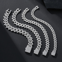 Bracelet de luxe haut de gamme en moissanite, testée au diamant, style cubain, serti de pierres, design personnalisé, style hip-hop