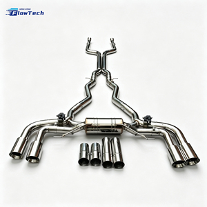 High Quality Valved Catback Exhaust System for BMW G16 M850i xDrive N63 4.4L V8 304 Stainless Steel Direct Fit <b>Polished</b> Quad Tip - Product Image 1