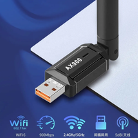 900M USB WIFI 6 Adaptador Bluetooth Antena dual Tarjeta de red AX900 2,4G 5G Adaptador WiFi para PC Controlador de tableta portátil