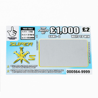Impression personnalisée de billets de loterie en papier, cartes à gratter pour cartes à gratter et gagner