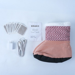 Portable <b>USB</b> Pink Smart <b>Heating</b> Boots Anti-Slip Plastic Cement Foot Warmer for Home Car Office & Outdoor Portable Installation - Product Image 4