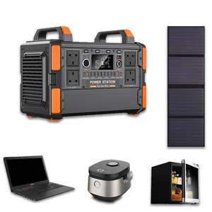 Battery 1000W Portable Power Lifepo4 Power Station Solar Generator Power Station For Home Outdoor Emergency