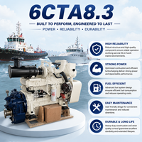 Marine Diesel Engine 6CTA8.3 180HP 2200RPM Inboard Propulsion Boat Assembly Dongfeng for EPA Tier2 4 Stroke Water-Cooled