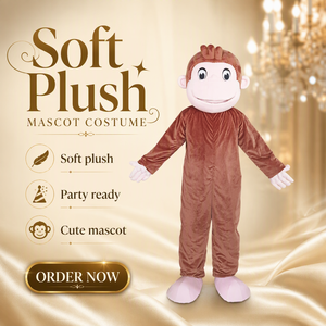 <span class=keywords><strong>Costume</strong></span> Professionale da Mascotte <span class=keywords><strong>Scimmia</strong></span> Curious George Gigante per Feste, Spettacoli e Carnevale - <span class=keywords><strong>Costume</strong></span> Cosplay <span class=keywords><strong>Scimmia</strong></span> Cartone Animato - Product Image 1