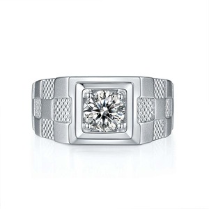 Most Selling Fashion Moissanite Diamond <b>Ring</b> for <b>Men</b> with Finish for Engagement and Special Occasions Available For Sale - Product Image 1