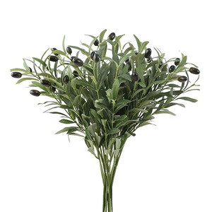 Branche d'<span class=keywords><strong>olivier</strong></span> artificielle haut de gamme à longue <span class=keywords><strong>tige</strong></span> de 102 cm, feuilles vertes en soie pour la décoration intérieure - Product Image 5