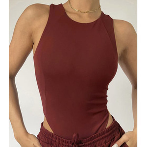 Body ajustado sexy sin mangas con cuello halter y botones a presión para mujer - Product Image 6