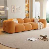 Canapé en tissu doux pour la peau Kanepe, design arrondi haut de gamme, un choix idéal pour la décoration et le confort du salon