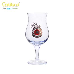 كأس بيرة زجاجي بحافة ذهبية بقدميّ مخصوصة كأس بيرة كلاسيكية من الزجاج مصنوعة يدويًا من الزجاج - Product Image 2