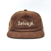 Casquettes de papa vintage HEBEI TANXUAN à 5 panneaux, casquettes de papa en velours côtelé non structurées personnalisées, logo brodé personnalisé sur les casquettes de papa