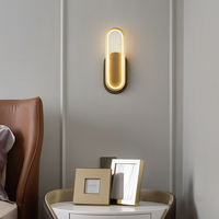 Lampe murale LED en fer pour chambre à coucher et salon, lampe de chevet design moderne et minimaliste