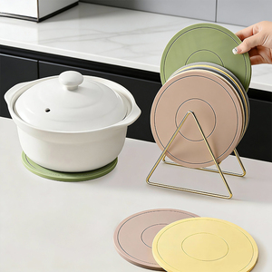 Tapis en silicone de qualité alimentaire - Résistant à la chaleur 230 ° Tapis de séchage de vaisselle multi-usages C, dessous de plat antidérapant <span class=keywords><strong>pour</strong></span> tasses, bols, casseroles |   Lave-vaisselle compatible - Product Image 6