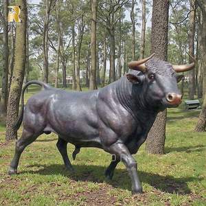 تمثال حيوان معدني بالحجم الطبيعي تمثال من النحاس الأصفر تمثال برونزي للحديقة في الهواء الطلق - Product Image 5