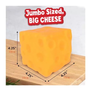 Juguete Antiestrés de Queso en Bloque, Blando, de Rebote Lento, Pelota para Apretar, Juguete Sensorial Antiansiedad para Niños y Adultos - Product Image 6