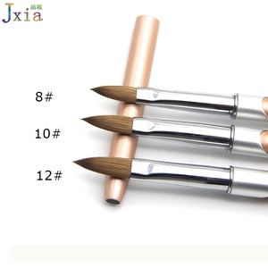 Jiexia-Nuevo pincel acrílico para <span class=keywords><strong>uñas</strong></span>, mango de Metal, oro rosa, <span class=keywords><strong>2021</strong></span> Kolinsky, 100% - Product Image 5