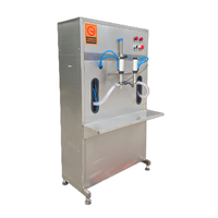 Semi Automatique Double Têtes En Plastique Anti Corrosion Toliet Liquide Nettoyant Chlore Blanchiment Eau Huile Peut Poids Machine De Remplissage