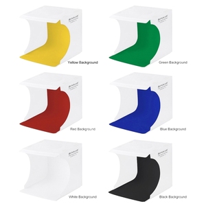 Puruz 30cm porta USB foto illuminazione Studio Kit pieghevole 128 pz perline anello luce pannello 6 colori fondali per fotografia alluminio - Product Image 3