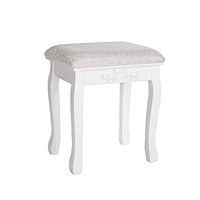 Table de toilette antique de beauté avec pieds en bois, designs de coiffeuse, rangement, miroir, commode de chambre à coucher