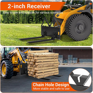 Fourches à palettes robustes Ambull Factory Wholesale 3200 LBS <span class=keywords><strong>pour</strong></span> tracteurs et chargeurs, fourches à palettes de 46 pouces <span class=keywords><strong>pour</strong></span> mini-chargeuses - Product Image 2