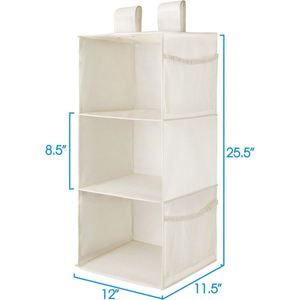 3-Shelf Closet Organizers, 2 Separable 3-Tier Hanging Closet Shelves, Non-Woven Fabric Hanging <b>Storage</b> Organizer - Product Image 2