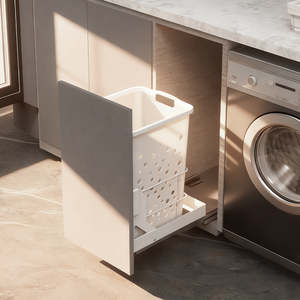 Cesto de <span class=keywords><strong>Ropa</strong></span> <span class=keywords><strong>Sucia</strong></span> Ecológico y Moderno para el Hogar, con Riel Deslizante Silencioso, Base Montada, 38L, Almacenamiento de <span class=keywords><strong>Ropa</strong></span> <span class=keywords><strong>Sucia</strong></span> para <span class=keywords><strong>Baño</strong></span>, 400-450mm - Product Image 2