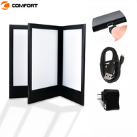 Original Fabricant Oem Light Up Cuir Couvre Restaurant Épais Led Menu Livre