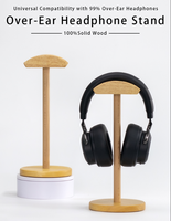 Support d'écouteurs portable en bois de chêne fait à la main de haute qualité en bois massif support de casque de jeu Durable support d'affichage pour casque