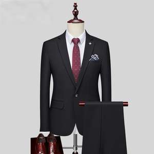 Costume d'affaires rayé à double boutonnage pour hommes haut de gamme <span class=keywords><strong>Blazer</strong></span> imprimé avec tissu peigné sur le devant ensembles de garçons d'honneur de grande <span class=keywords><strong>taille</strong></span> - Product Image 6