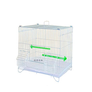 Gabbia per uccelli da riproduzione impilabile galvanizzata resistente alla ruggine-per pappagalli, piccioni, fringuelli con coppe di alimentazione esterne - Product Image 2