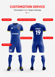 Camiseta de Fútbol Retro para Hombre, Nuevo Diseño, Estampado Digital, Cuello en V, Poliéster, Servicio OEM para Adultos, Transpirable y de Secado Rápido - Product Image 5