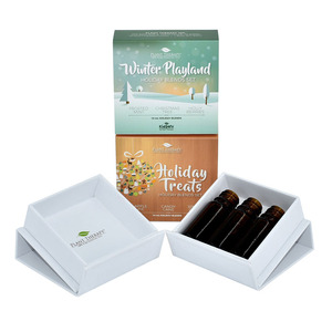 Palette de fards à paupières jaunes en emballage rigide, avec pinces de sécurité enfant, personnalisable, finition métallique, écologique, pelliculée or - Product Image 1