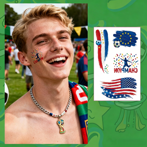 Adesivi Decorativi Personalizzati Ecologici Impermeabili con Stampa Serigrafica per Trucco, Copriguance per la Coppa del Mondo di Calcio 2026 - Product Image 5