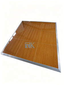 Piste de danse de mariage 3ftx3ft 4ftx4ft 1mx1m avec bords en aluminium et matériaux en contreplaqué à grain de bois - Product Image 1