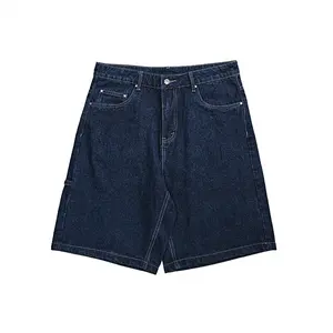 2024 Haute Qualité Bouton Denim Coton Logo Personnalisé Hommes Bermuda Shorts Jorts