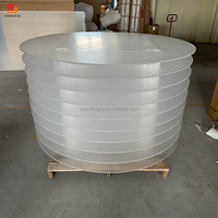 Runder Acryl-Tisch für Hochzeitsfeier und Bankett, Transparenter Acryl-Esstisch für Hochzeiten