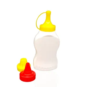 220ml de alta barrera 38mm Caño orificio pour boquilla flip tapa hermética de la boca de plástico botella de ketchup para condimento