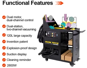 Système d'extraction <span class=keywords><strong>de</strong></span> poussière pour polisseuse <span class=keywords><strong>de</strong></span> voiture à double poste, machine <span class=keywords><strong>de</strong></span> ponçage à sec pour la réparation <span class=keywords><strong>de</strong></span> <span class=keywords><strong>carrosserie</strong></span> - Product Image 3