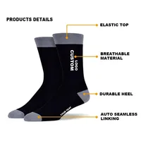 Chaussettes Crew Jacquard au design personnalisé Chaussettes en coton unisexes à lettres tricotées Sox avec logo personnalisé