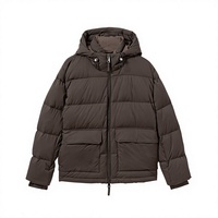 Veste de course unisexe longue vert foncé avec capuche, fermeture éclair, imperméable, coupe-vent, respirante, séchage rapide, réfléchissante, rembourrée de duvet