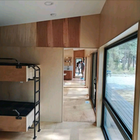 Fabricant Chinois Maison Complète Facile à Assembler 4 Chambres Luxe Pas Chère Maison en Rondins Préfabriquée