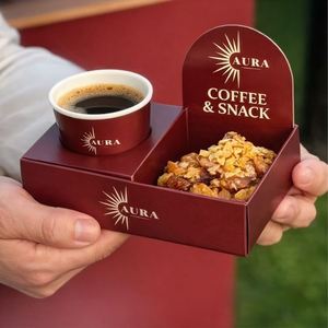 Boîtes à emporter personnalisées pour pâtisserie, boîte à gâteau avec logo personnalisé et porte-gobelet à café - Product Image 4