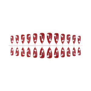 <span class=keywords><strong>Faux</strong></span> ongles à presser pour la <span class=keywords><strong>Saint</strong></span>-<span class=keywords><strong>Valentin</strong></span>, forme amande œil de chat, couvrance totale, motif floral, haute qualité - Product Image 5