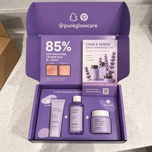Baume pour les mains, soin de la peau, emballage personnalisé pour e-commerce, boîte à lettres auto-scellante en carton ondulé E, emballage personnalisé - Product Image 1