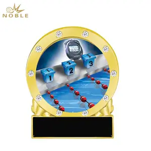 Noble Manufacturer Metal Circle Badge Medal Gift Custom Bespoke Logo Swimming Diving Trophy Award Hand Crafts Pin