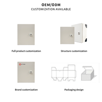 Boîtier de distribution métallique mural, indice de protection IP65, en acier, pour panneau de commande électrique