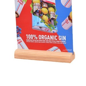 Jiazhilin - Porta Tarjetas de Madera de 21.2*6*32cm, Base de Madera Maciza, Expositor de Escritorio, Diseño Moderno y Minimalista - Product Image 3